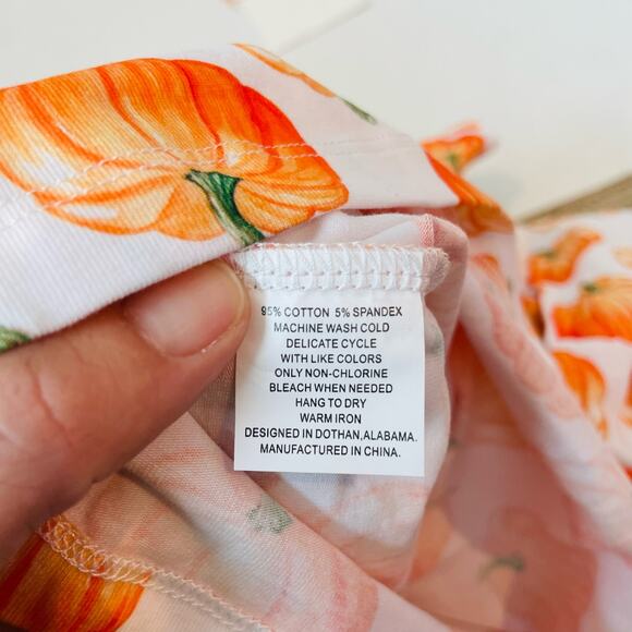 NWT The Oaks 6Y Orange Pumpkin PJ Set - Picture 4 of 4